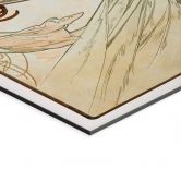 Wandbild Mucha - Vier Künste: Die Musik - Alu-Dibond 