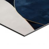 Wandbild Geometrische Balance in Blau und Weiß - Paksoylu - Alu-Dibond 