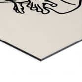 Wandbild Warten auf der Toilette - Humorvolle Frosch-Illustration - Royle - Alu-Dibond 