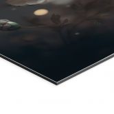 Wandbild Weiße Blumen mit Goldstaub - Treechild - Alu-Dibond 