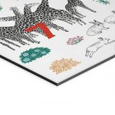 Wandbild Illustration von Zootieren mit Zahlen - Walentynowicz - Alu-Dibond 