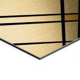 Wandbild mit Goldreffekt Retro Bauhaus Ausstellung 1923 - Retrodrome - Alu-Dibond 
