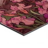 Wandbild Mucha - Edelsteine: Amethyst - Alu-Dibond Panorama 