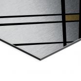 Wandbild mit Silbereffekt Retro Bauhaus Ausstellung 1923 - Retrodrome - Alu-Dibond 
