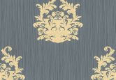 Architects Paper Vliestapete Nobile Barocktapete mit Ornamenten blau, metallic 