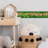 Lovely Kids selbstklebende Kinderzimmer Bordüre Jungle Friends mit süßen Dschungel-Tieren 
