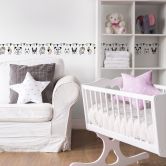 Lovely Kids selbstklebende Kinderzimmer Bordüre Wild Party mit niedlichen Tieren 