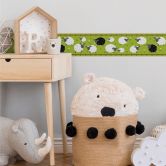 Lovely Kids selbstklebende Kinderzimmer Bordüre Sheep Family mit niedlichen Schafen 