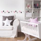 Lovely Kids selbstklebende Kinderzimmer Bordüre Cloud Balloons mit Heißluftballoons 