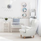 Lovely Kids selbstklebende Kinderzimmer Bordüre Elephant Family mit niedlichen Elefanten 