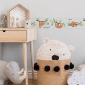 Lovely Kids selbstklebende Kinderzimmer Bordüre Chill & Relax mit süßem Faultier 