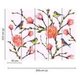 Livingwalls Fototapete Designwalls Little Birds Blumen 