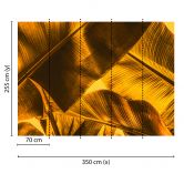 non-woven tapet BrokenLeaf palmetræer jungle fototapet Designwalls i orange og gul  