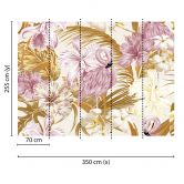 Livingwalls Fototapete Designwalls Flamingo Art Blumen 
