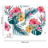 Livingwalls Fototapete Designwalls Tropical Art Blumen 