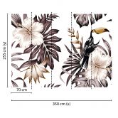 Livingwalls Fototapete Designwalls Toucan Blumen 