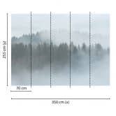 Livingwalls Fototapete Designwalls Misty Forest Wald 