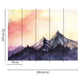 foto tapet designwalls i grå og gul non-woven tapet Mountain Paint natur 0 