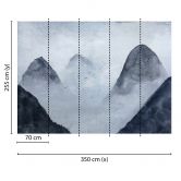 Livingwalls Fototapete Designwalls Misty Rocks Berge 