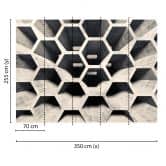 foto tapet Designwalls i grå og sort non-woven tapet HoneycombStructure beton look 