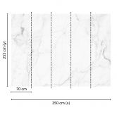 Livingwalls Fototapete Designwalls White Marble in Marmoroptik 
