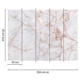 Livingwalls Fototapete Designwalls Gray Light Marble in Marmoroptik 