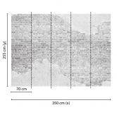 designwalls wallpaper in grey non-woven wallpaper Old Brick Wall modern stone look 