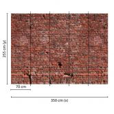 non-woven tapet Designwalls i brun og rød BrickRed  