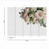 WhiteRoses bloemen behang in grijs crème - vliesbehang Designwalls 2 - 2,55 x 3,5 m 
