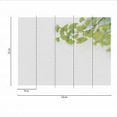 Fototapete Betonoptik Ginkgo1 in grau grün - Vliestapete Designwalls 2 - 2,55 x 3,5 m 