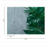 Fototapete Natur PalmLeaves in grau grün - Vliestapete Designwalls 2 - 2,55 x 3,5 m 