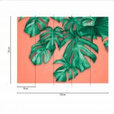 Fototapete Natur PalmOrange in orange grün - Vliestapete Designwalls 2 - 2,55 x 3,5 m 