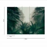 Nature PalmForest tapet i cremegrøn - non-woven tapet Designwalls 2 - 2,55 x 3,5 m 