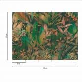 Fototapete Floral Jungle in grün gelb - Vliestapete Designwalls 2 - 2,55 x 3,5 m 