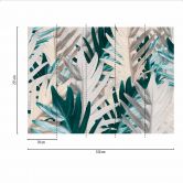 Fototapete Floral GreenPalm in grün grau - Vliestapete Designwalls 2 - 2,55 x 3,5 m 