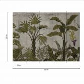 Fototapete Gemälde JungleConcret1 in grau grün - Vliestapete Designwalls 2 - 2,55 x 3,5 m 