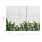 Fototapete Backstein WallOnLeaves in grau grün - Vliestapete Designwalls 2 - 2,55 x 3,5 m 