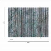 Fototapete Holztapeten LeavesOnWall in grau braun - Vliestapete Designwalls 2 - 2,55 x 3,5 m 