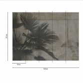 Fototapete Holztapeten ShadeOfPalm2 in grau grün - Vliestapete Designwalls 2 - 2,55 x 3,5 m 