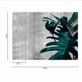 Fototapete Betonoptik ConcretePalm in grau grün - Vliestapete Designwalls 2 - 2,55 x 3,5 m 