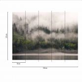 Fototapete Landschaft Fiordlands in grün grau - Vliestapete Designwalls 2 - 2,55 x 3,5 m 