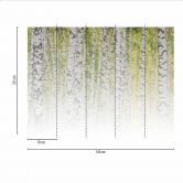 Fototapete Birkenwald BirchForest2 in grau weiß - Vliestapete Designwalls 2 - 2,55 x 3,5 m 