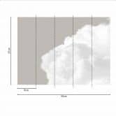 Fototapete Wolken Clouds2 in grau weiß - Vliestapete Designwalls 2 - 2,55 x 3,5 m 
