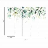 Fototapete Pflanzen AquarellLeaves in weiß grün - Vliestapete Designwalls 2 - 2,55 x 3,5 m 