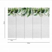 WatercolorLea2 planten behang in grijs groen - vliesbehang Designwalls 2 - 2,55 x 3,5 m 