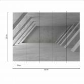 Fototapete Betonoptik GreyHall in grau schwarz - Vliestapete Designwalls 2 - 2,55 x 3,5 m 