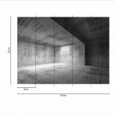 Fototapete Betonoptik ConcreteRoom in grau weiß - Vliestapete Designwalls 2 - 2,55 x 3,5 m 