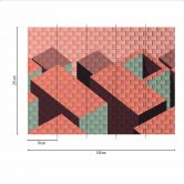 Fototapete Geometrisch GraphicTiles1 rosa taupe - Vliestapete Designwalls 2 - 2,55 x 3,5 m 