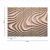 Fototapete Design GeometricWave1 in beige schwarz - Vliestapete Designwalls 2 - 2,55 x 3,5 m 