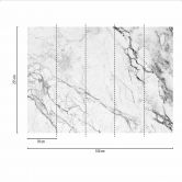 MarbleGrey design behang in witgrijs - vliesbehang Designwalls 2 - 2,55 x 3,5 m 